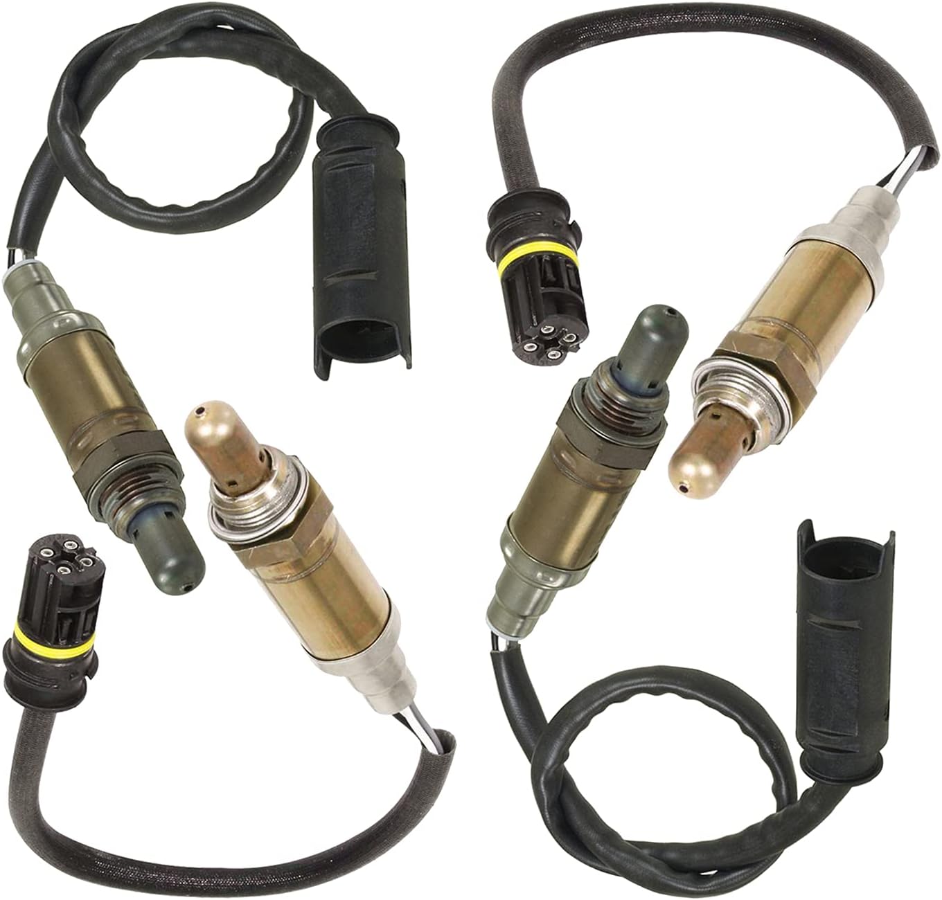 KEC Pack of 4Pcs Upstream And Downstream O2 Oxygen Sensor Replacement For BMW 750IL 540I M5 740Il 4.4L 5.4L 5.0L 234-4672 x2 234-4681 x2