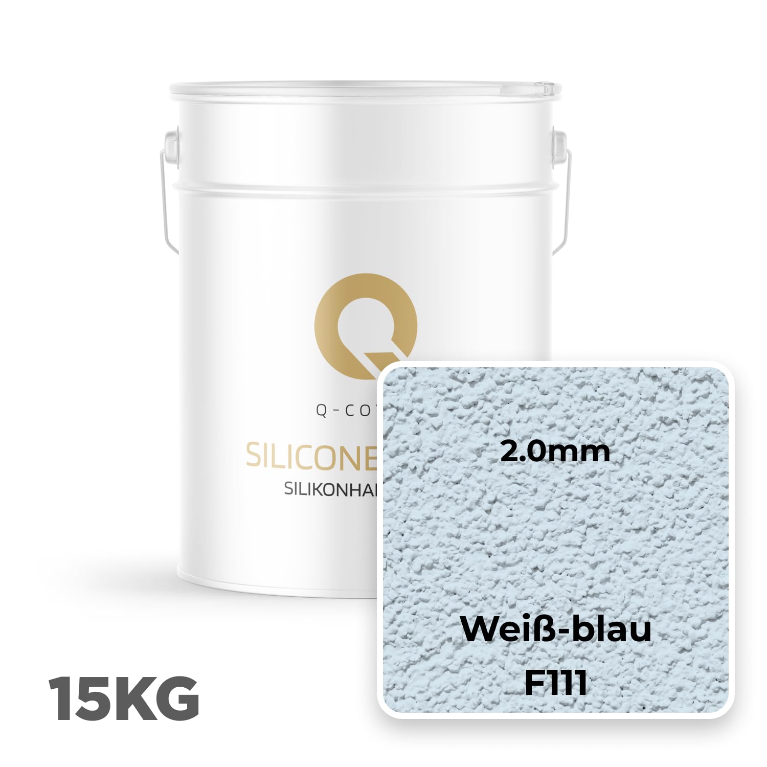 Intonaco In Resina Siliconica Bianco Velato Di Blu F111 15kg 2mm
