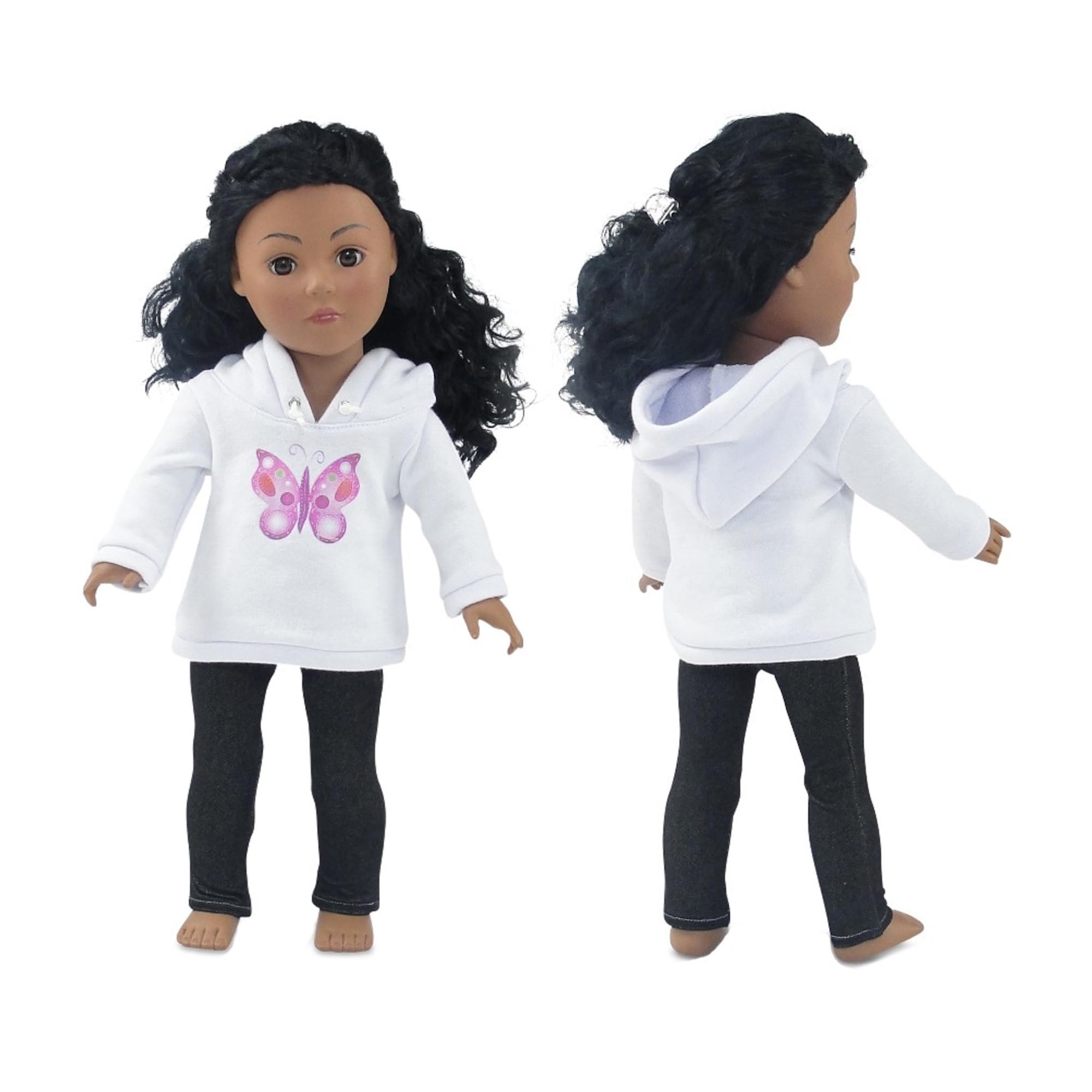 Amazon.com: Emily Rose 18-inch Doll Clothes White Hoodie