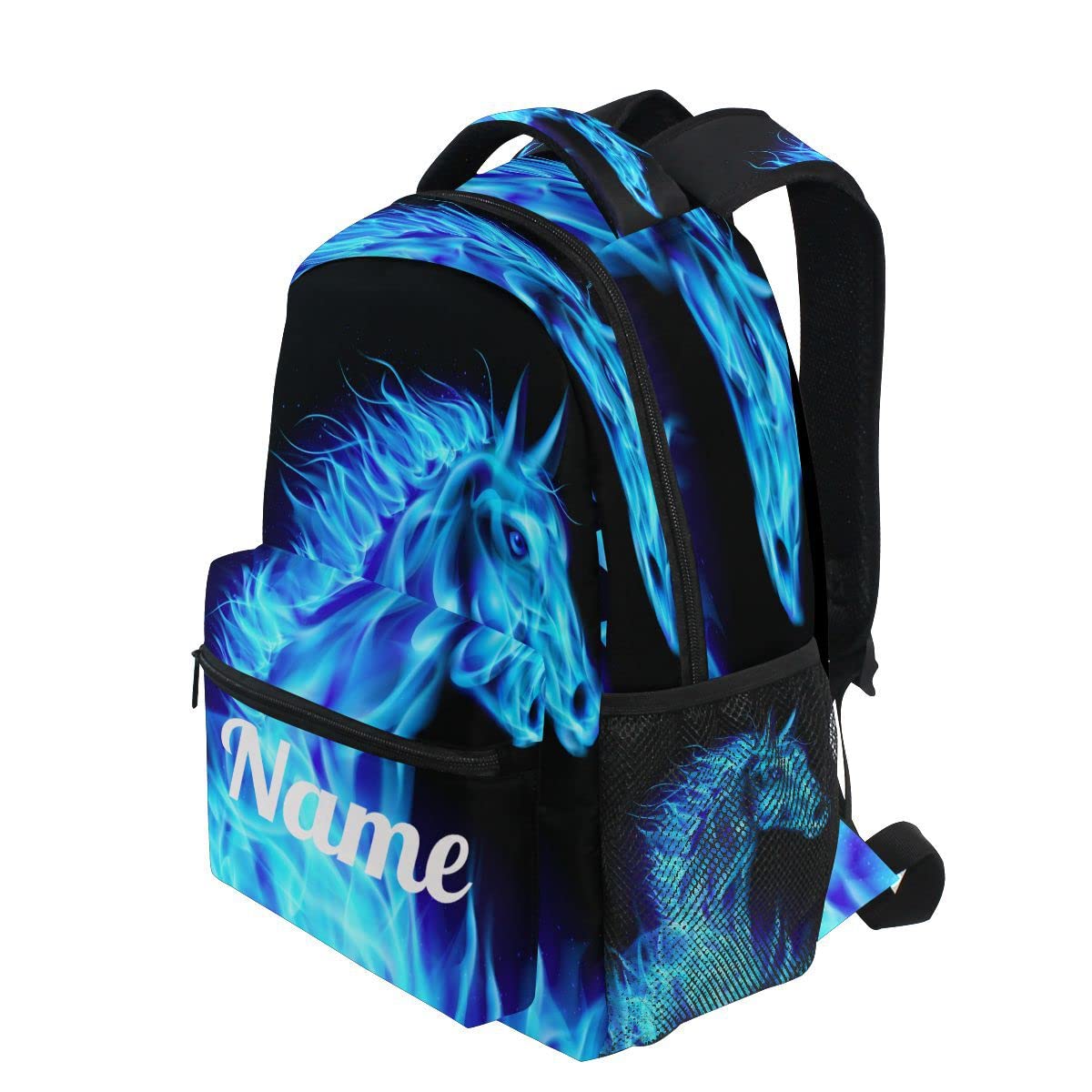 Custom1 - Mochila para niños con texto en inglés "Añade tu nombre", mochila para estudiantes primarias, bolsa para libros para niños y niñas, Personalizado6, talla única