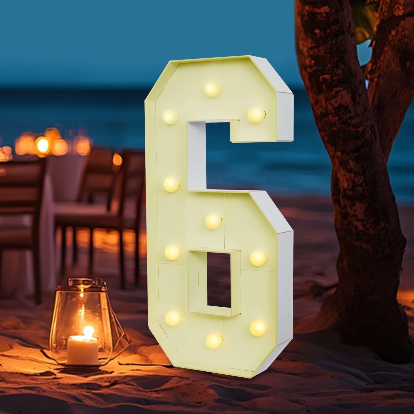 Chiffres Lumineux LED 2000-3000K en Hauteur 100cm, Décoration d'Anniversaire, Lumineux Géant Chiffres 0 à 9 Pour Anniversaire, Mariage, Fête, Nouvelle Année (6)