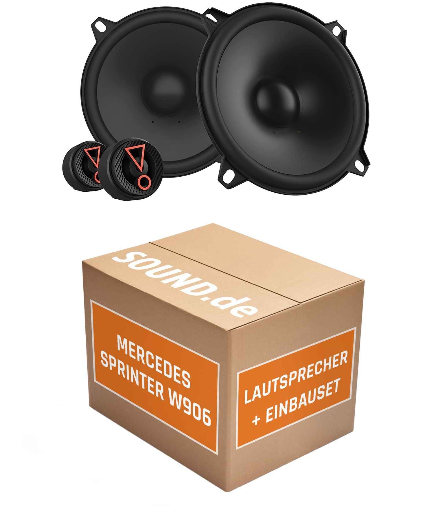 Lautsprecher Boxen Einbaupaket für JBL Stage3 507CF kompatibel mit Mercedes Sprinter W906 vorne | 2X Tief-Mitteltöner 2X Hochtöner