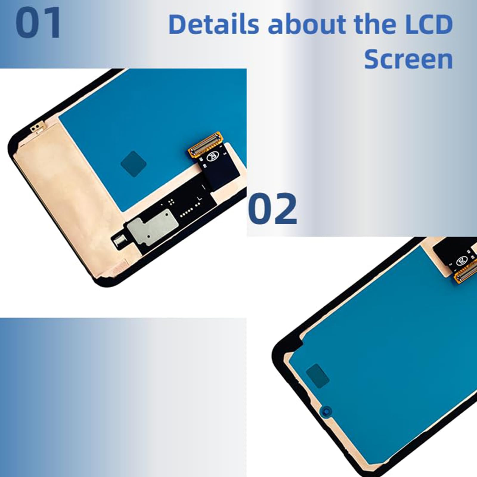 Set Sostituzione dello Schermo a LED per Smartphone Include Cornice incollata e Guida all ' Installazione Passo Passo con Vetro temperato Sicurezza