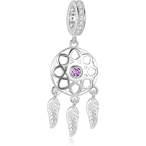 DESTIN Dream Catcher Charms for Bracelets 925 Sterling Silver Jewelry Gifts for Mom Women Wife Mothers Day Birthday Christmas Anniversary