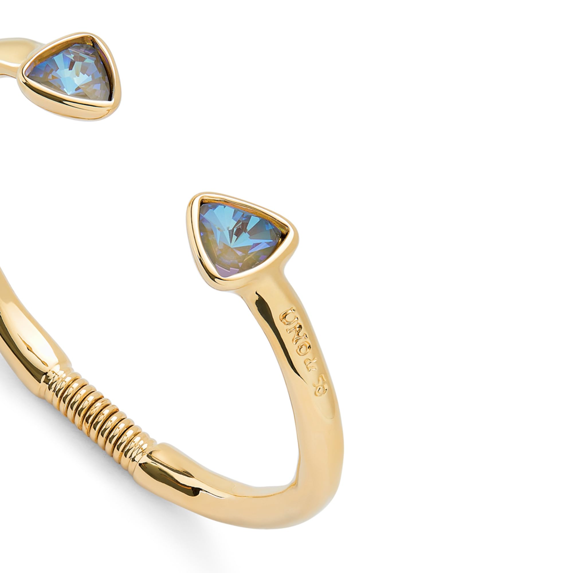 UNO de 50 | Pulsera Fina y Rígida para Mujer | Bañada en Oro de 18K | Cristales Facetados Multicolor | Talla M | Joya Artesanal | Hecho en España