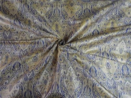 Soie Brocade beige doré créez vos robes de soirée sur mesure