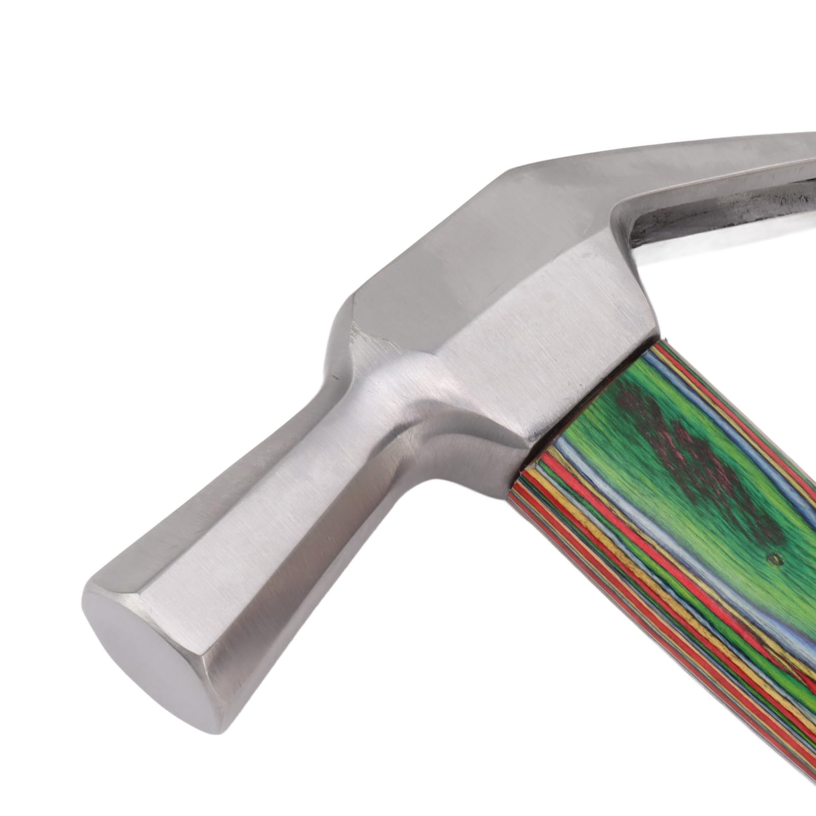 AMONIDA Młotek Kowalski Stalowy Drewniany Uchwyt Magnetyczne Narzędzie do Gwoździ w Kształcie Podkowy do Pielęgnacji Kopyt 37,2 Cm