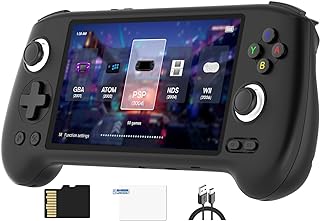 RG556 Handheld Game Console 5.48-inch AMOLED Screen Android 13 OS Game Player 1080 * 1920 Resolution 8GB LPDDR4X Built-in 5500mAh Battery(Black)