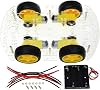 4WD Robot Smart Car Chassis Kits Car With Speed Encoder For Arduino - Four Tyres, Omni-Wheel, Perfect For DIY Robotics