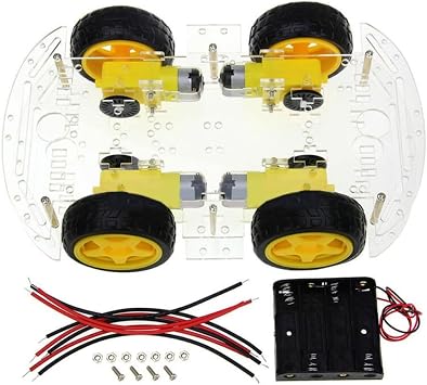 4WD Robot Smart Car Chassis Kits Car With Encoder For Arduino - Four Tyres, Omni-Wheel, Perfect For DIY Robotics