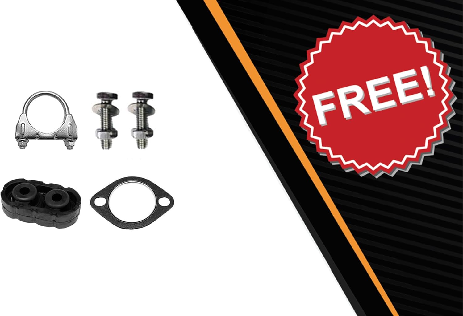 Exhaust Extension Pipe Compatible with Chevy S10 2001-2004 4.3L | Stainless Steel | Northeastern Exhaust | Includes Gasket, Clamp, Hanger and Bolt Kit | Direct-Fit Replacement