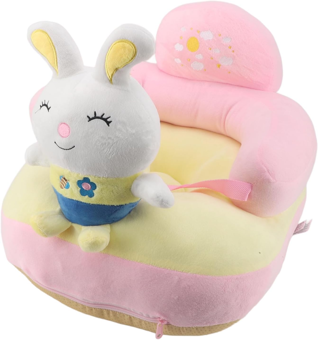 Haofy Baby Support Sofa Chair Anti Side Turn, Adjustable Angle, Lightweight Soft Plush Learn Sitting Chair, Indoor Use (#1)