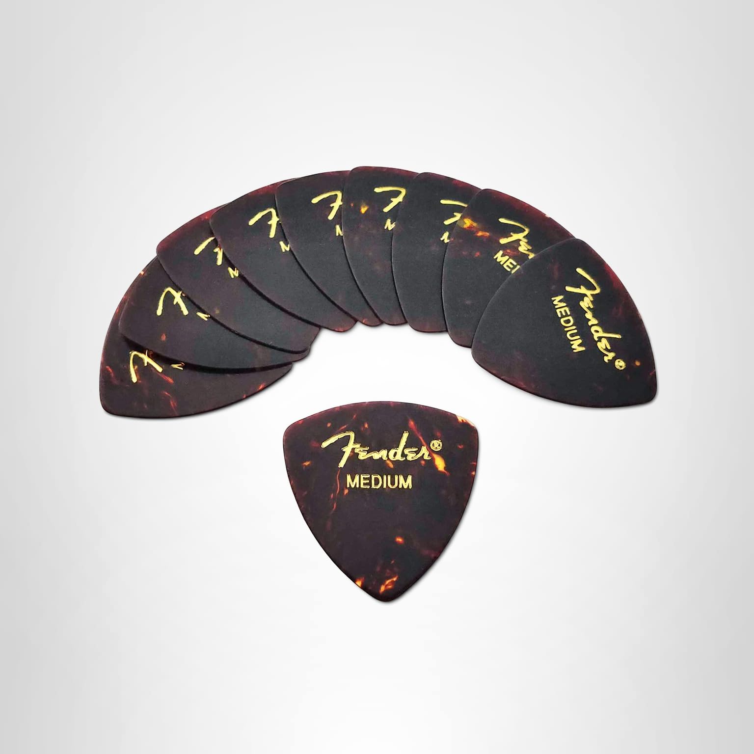 Amazon | Fender ピック×10枚 トライアングル MEDIUM-SHELL | ピック