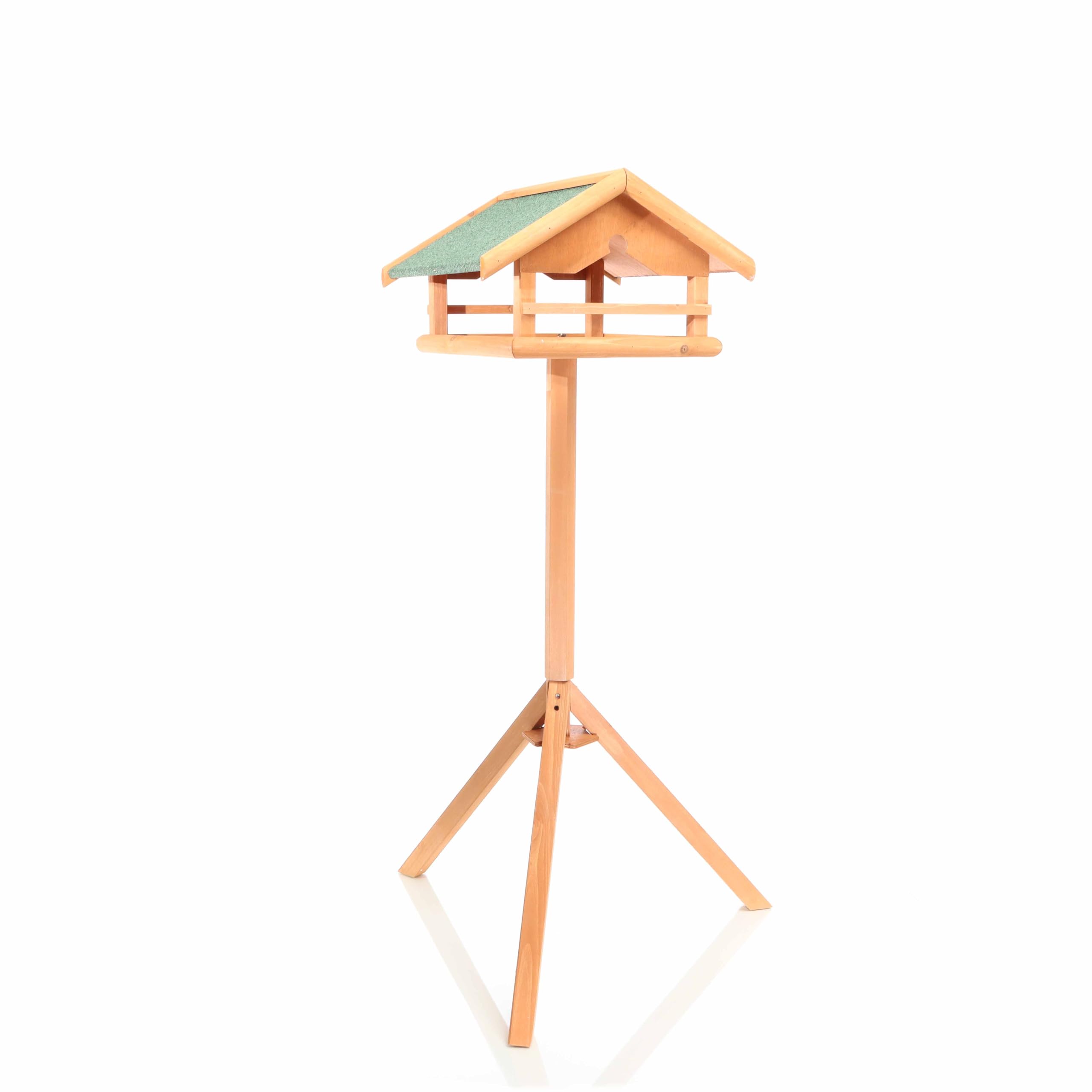 Comedero para pájaros con Soporte 119cm Hecho de Madera casa Aves alimentación alimentador
