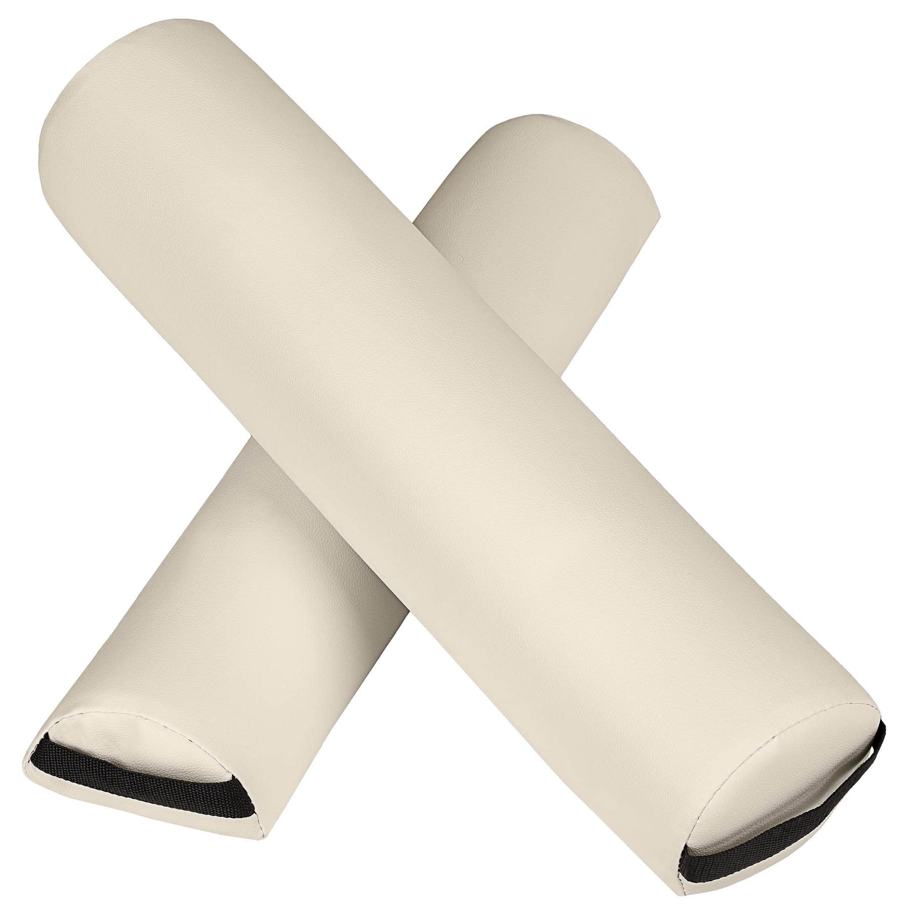 tectake® Lagerungsrollen 2er Set Massageliegen Zubehör Vollrolle Halbrolle Nackenrolle mit Bezug beige