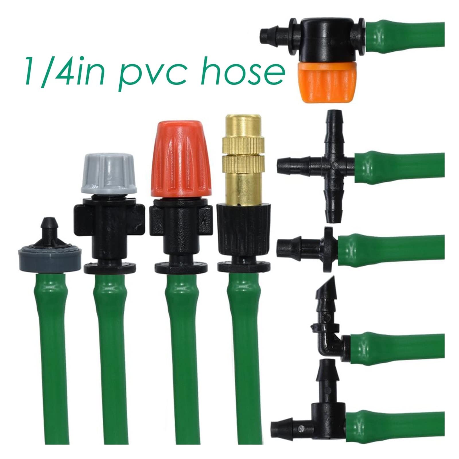 ISCBAFYX Tuyau d'arrosage de de 5 à 50 m, Micro-Irrigation en PVC, Tuyau de 4/7 mm, arroseur de pelouse, Balcon, Serre largement utilisé(KSL01-006-50M)