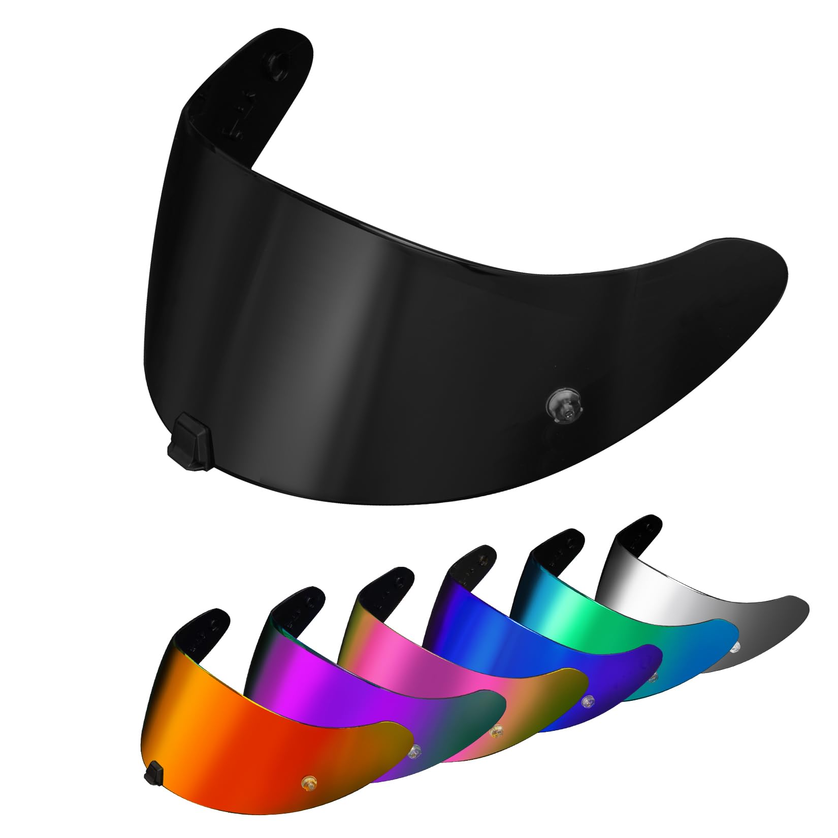 PSLER Visière de Casque Moto pour Scorpion EXO 520 1400 R1 391 Noir Foncé | Anti-buée, anti-rayures, protection uv, insonorisation écran de rechange casque moto, visière de remplacement