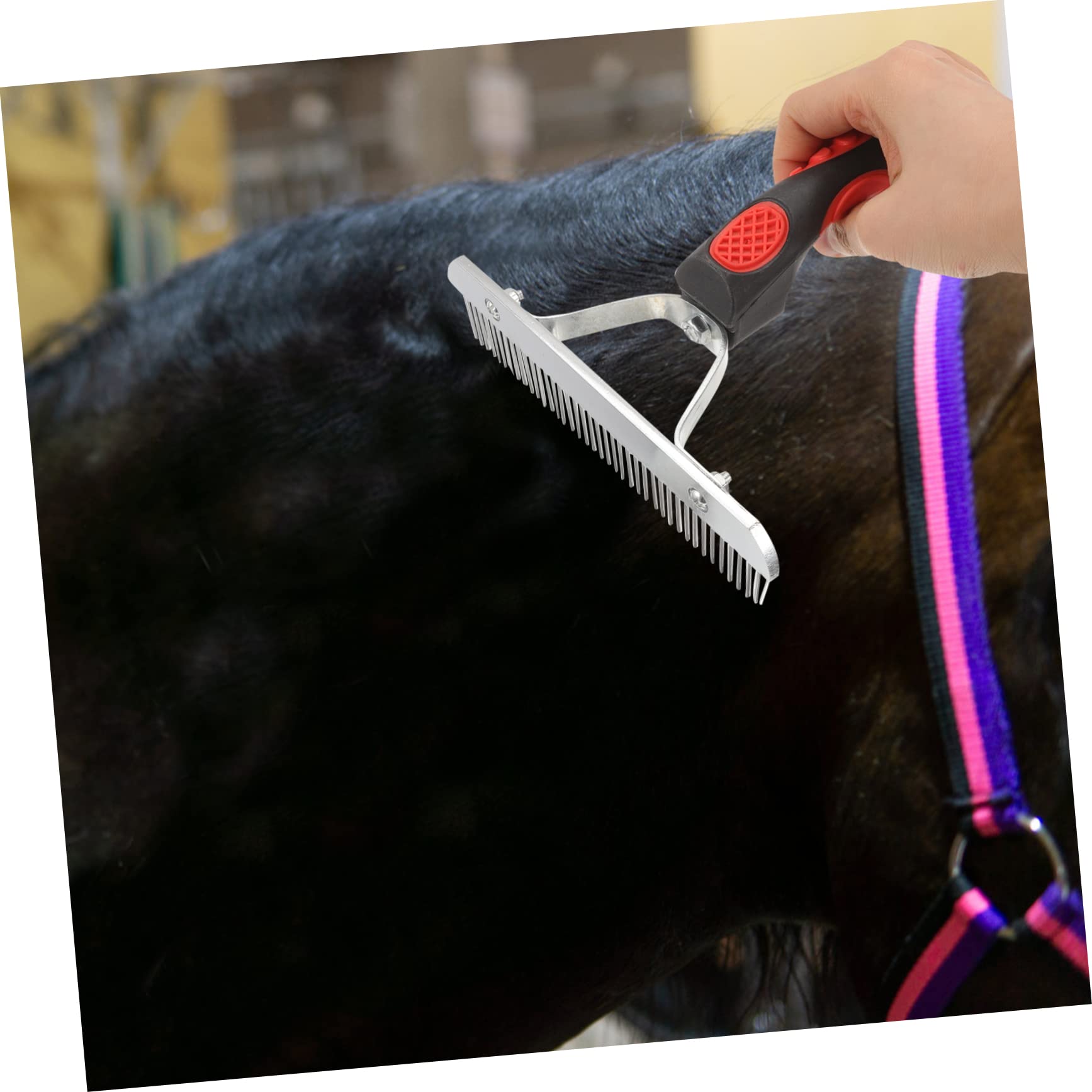 SUPVOX 5 Piezas peine depilatorio rastrillo de pelo de mascotas quitapelusas para ropa escoba cepillo de limpieza de caballo cepillo de limpieza de ganado peine para caballos Metal