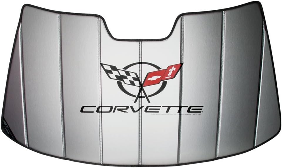 C5 Corvette Sunshade for Windshield – Folding Accordion Style Reflective Car Sun Shade – Custom Fit UV Heat Shield Protector for 1997-2004 Chevrolet Corvette C5 Coupe & Convertible