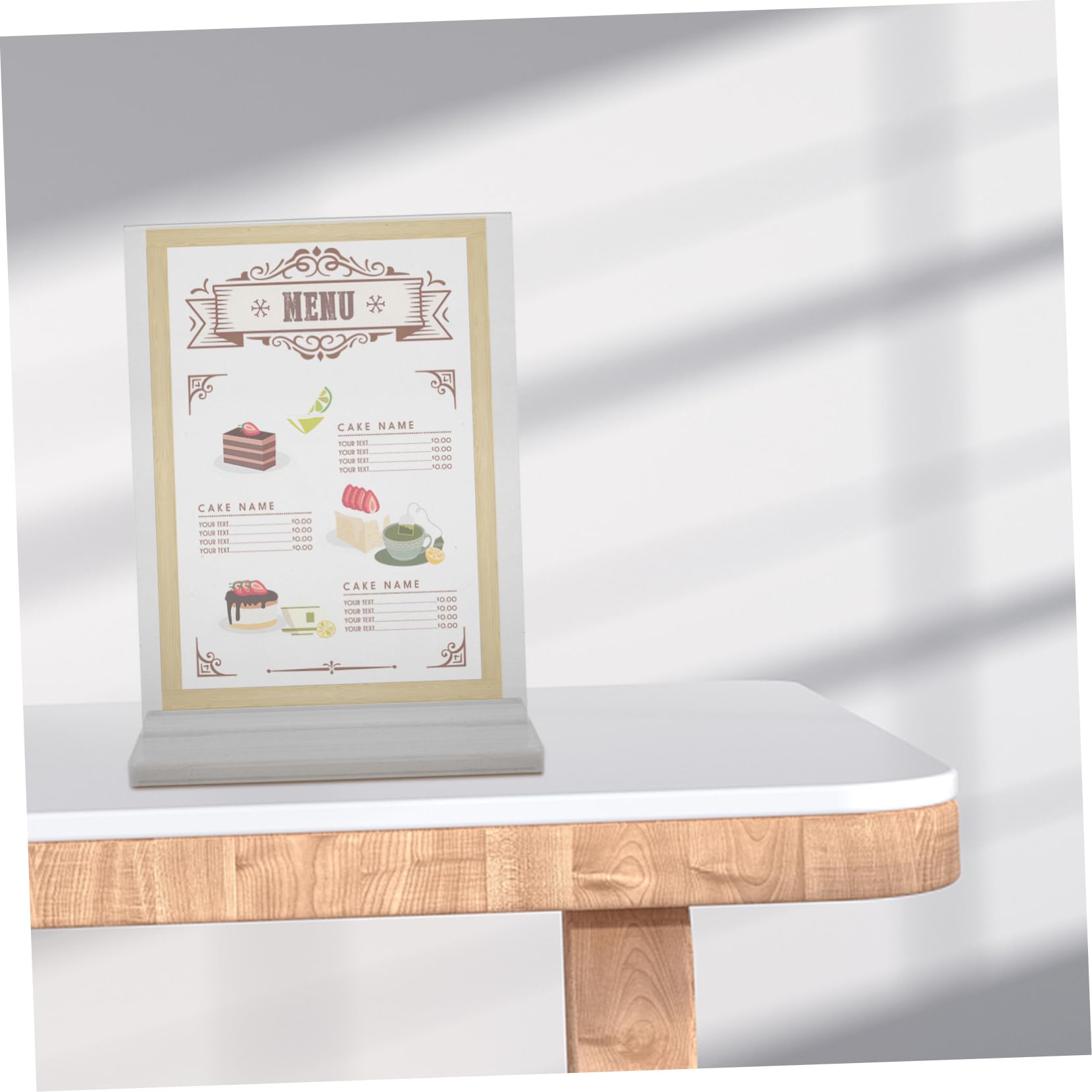 Soporte de Letrero Transparente de Acrílico Doble Cara 6 Uds | 17, 8 X 12, 8cm, Alta Transparencia y Fácil Limpieza, para Bodas y Hoteles