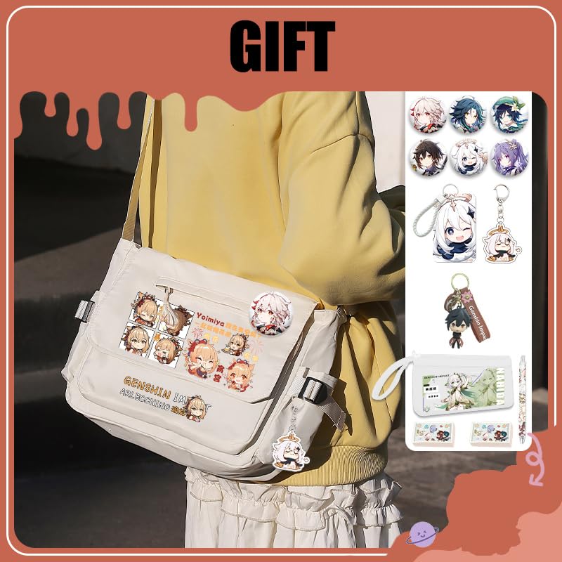 Game Handbag Hutao Crossbody Bag Cute Single Shoulder Bag Adult 3D Print Anime Backpack Bag3