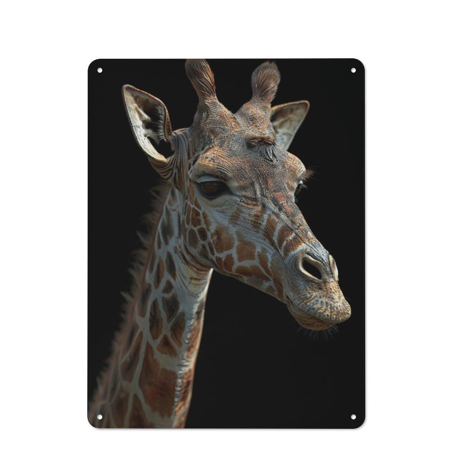 Junmoney Giraffe Retro Metal Wall Decor 40X30cm, Metal Wall Art Sign For Living Room, Hallway, Kitchen Or Cafe