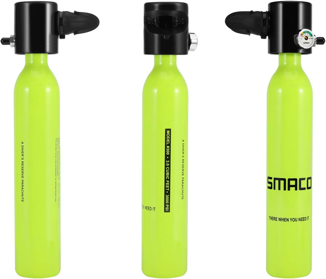 SMACO Scuba Diving Tank Equipment, Mini Scuba Dive Cylinder with 5-10 Minutes Capability, Pressure& Corrosion Resistant Material with Refillable Design, Portable Pony Bottle for Emergency Backup : Sports & Outdoors