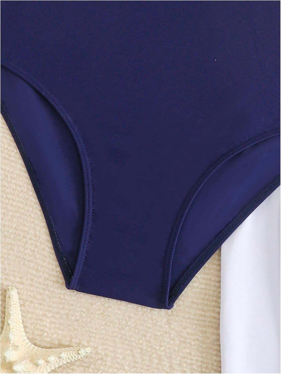 SHENHE Girl's One Piece Swimsuit with Cover Up Skirt Sailor Collar Striped Bow Bathing Suit