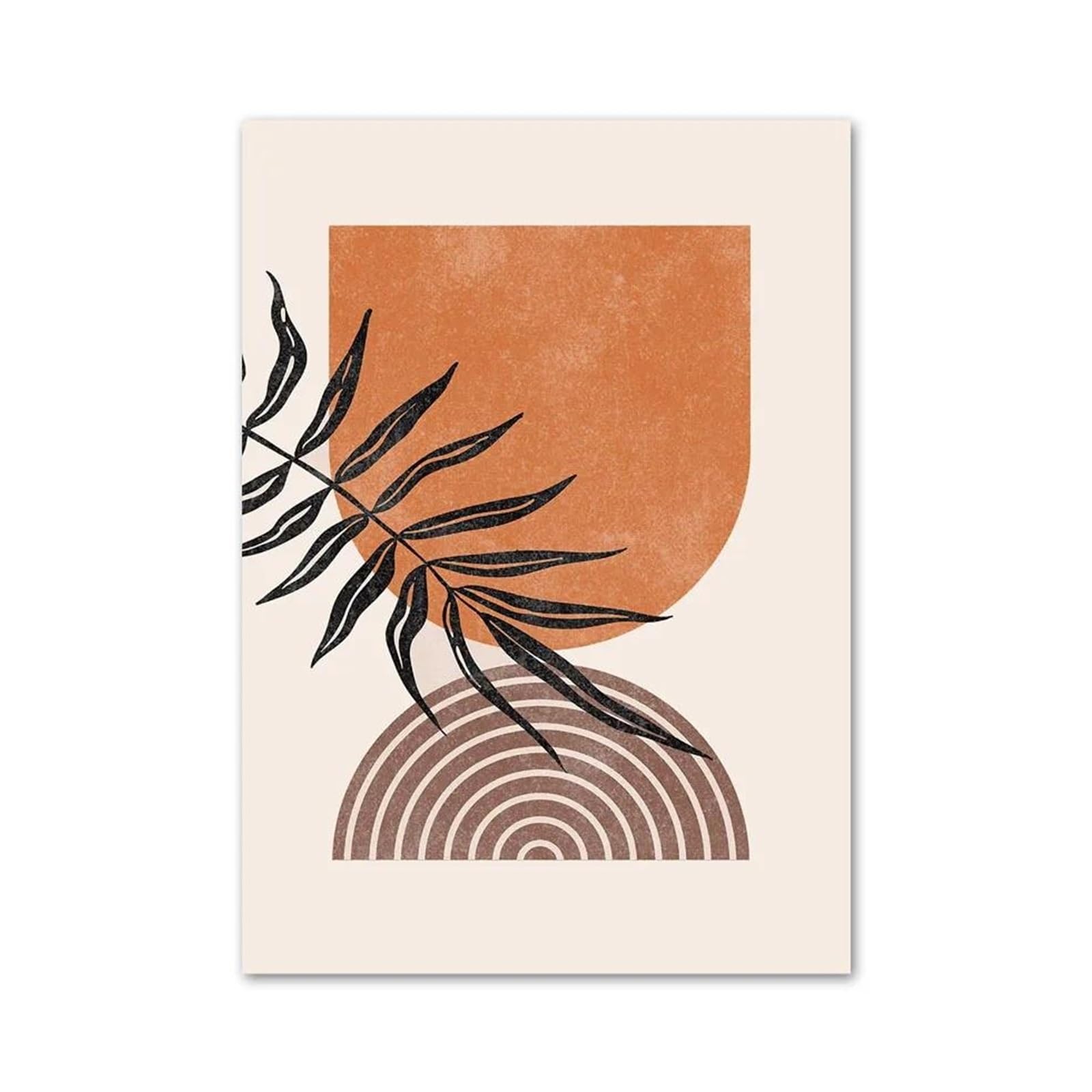 XENITE Wall Art Canvas Prints Boho Abstract Girl Leaf Rainbow Geometry Wall Art Canvas Painting No Frame Prints Pictures For Living Room Decor(I,30x40cm)