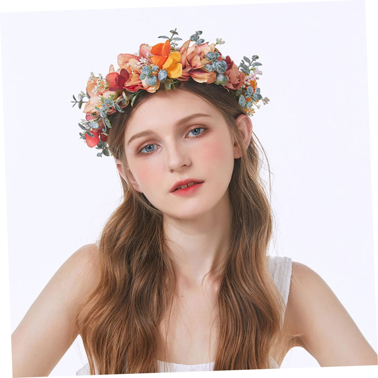 FOMIYES 4stücke Farbige Blumenkranz Haarschmuck Für Einstellbares Haarband Für Hochzeiten Und Festivals Boho-stil Vielseitig Einsetzbar Perfektes Accessoire Für Brautjungfern Und