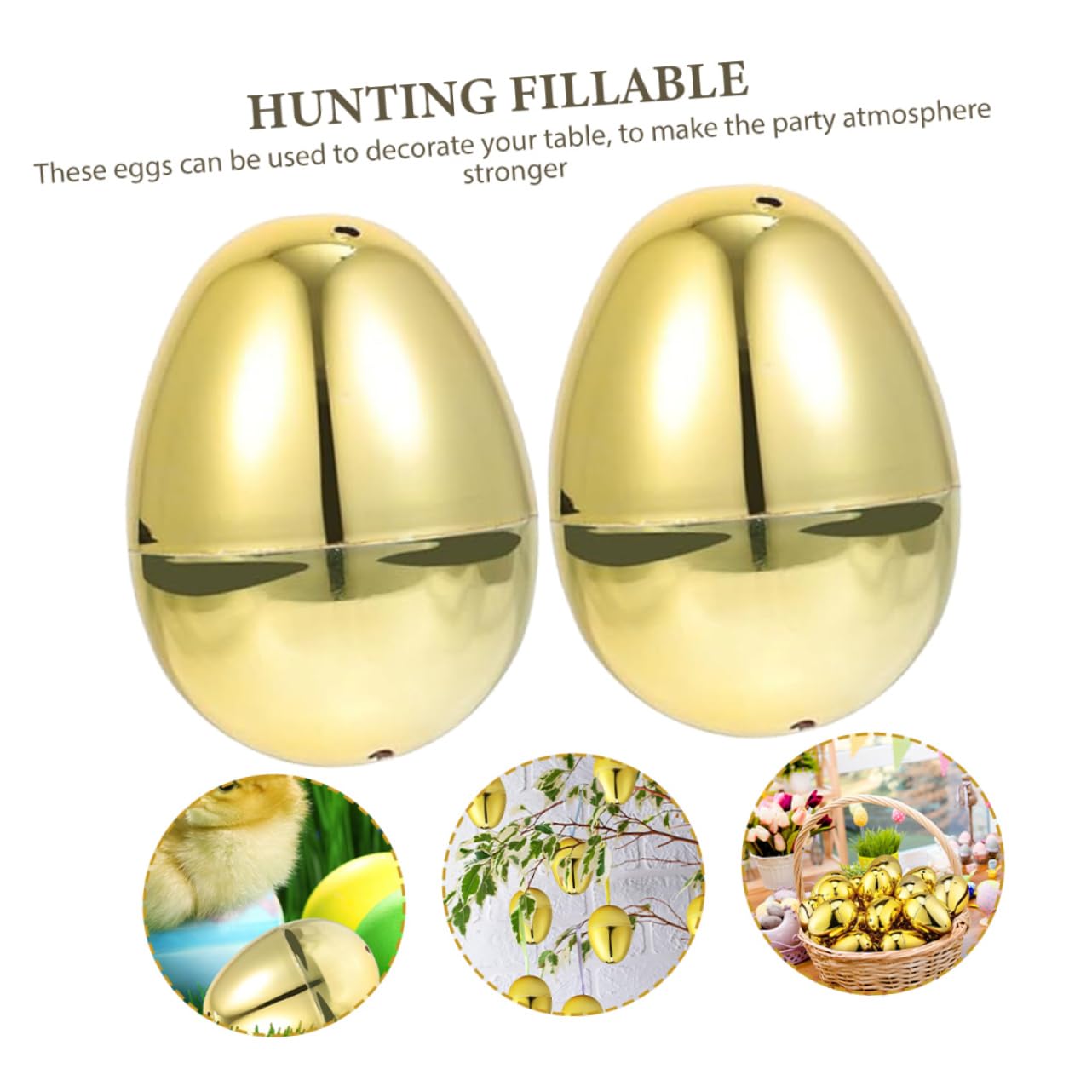 MAGICLULU Scatole Dorate Aperte da 40 Pezzi per Uova di Pasqua Riempibili A Forma di di Pasqua Riempibile