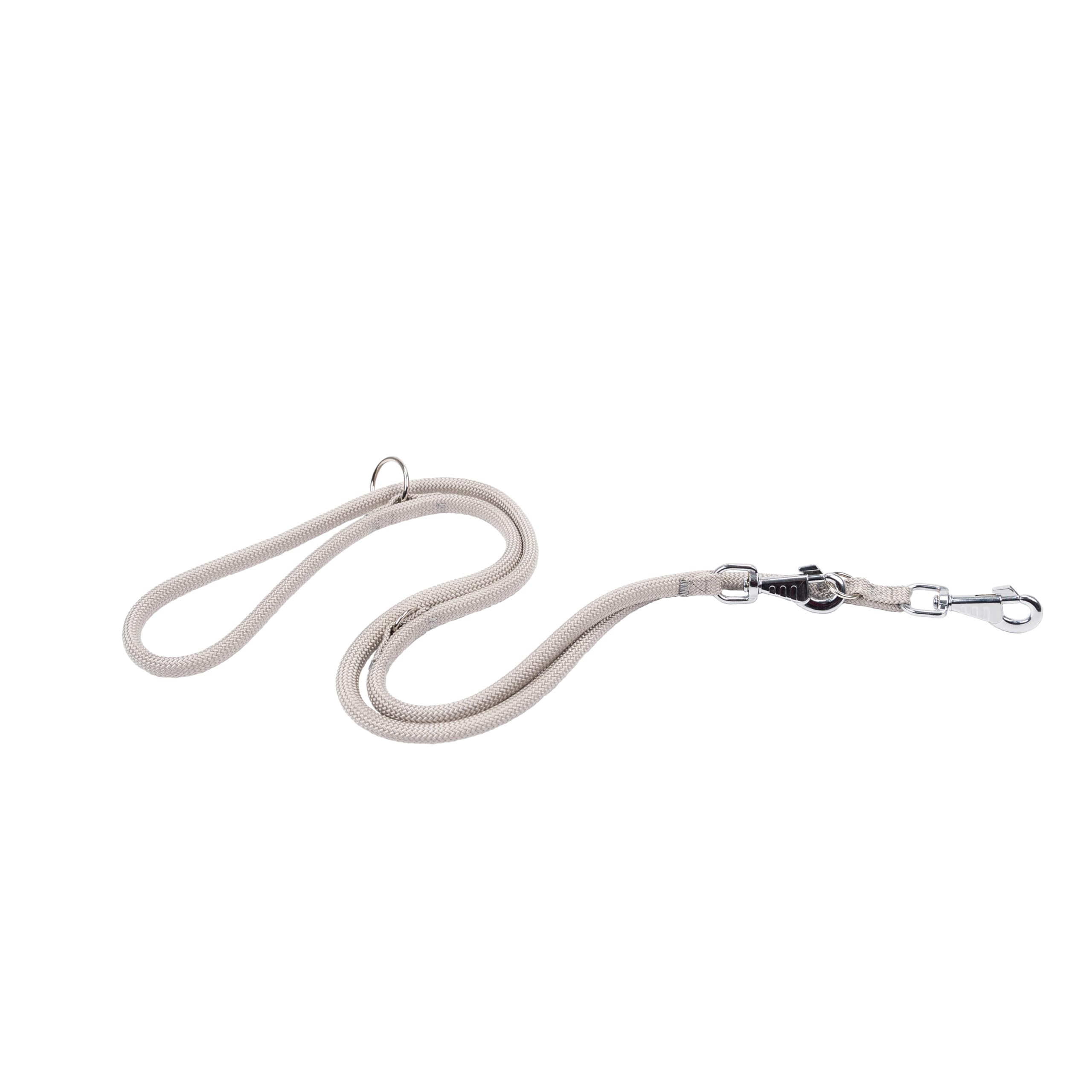 Ferplast SPORT Dog Lead, Training Lead, in Nylon Cord, with Double Metal Snap Hook, Adjustable Length Maximum 200 cm, Grey