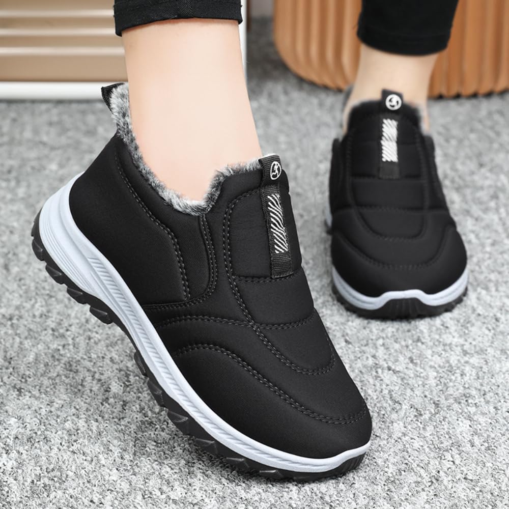 Slip-on Warm Gefütterte Sneakers Winterschuhe Herren Damen Wasserdicht Thermo rutschfest Snow Boots Schlupfstiefel