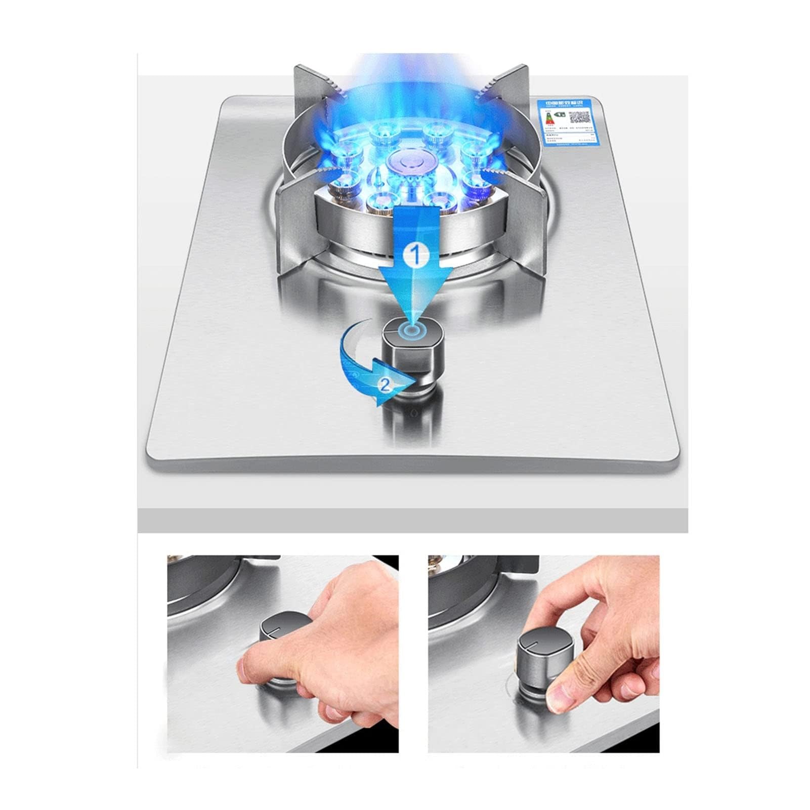 Amazon.com: 16.9in Gas Cooker - Stainless Steel Stove Gas Stove