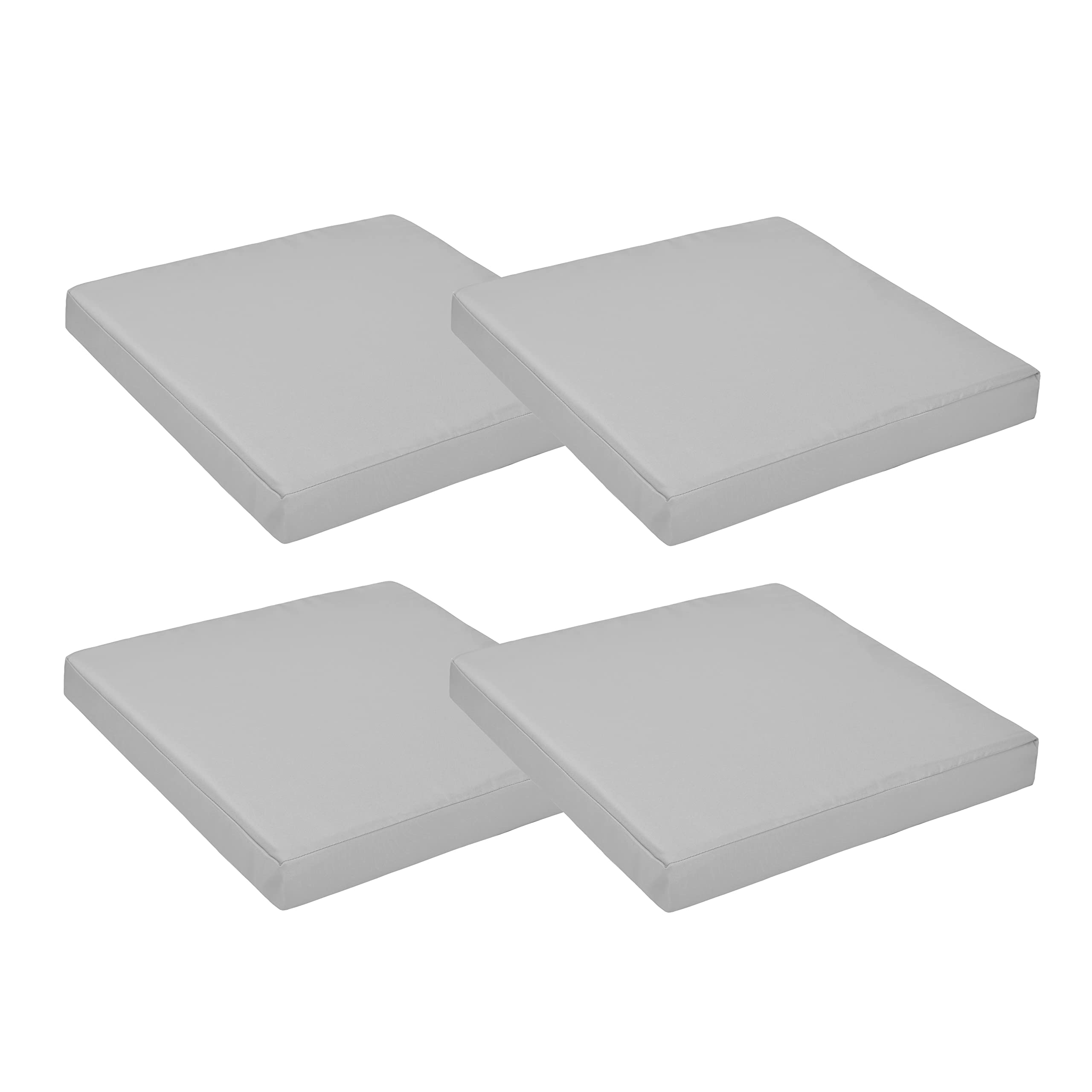 Lot de 4 coussins de remplacement gris pour ensemble sofa d’extérieur Keter Allibert Carolina