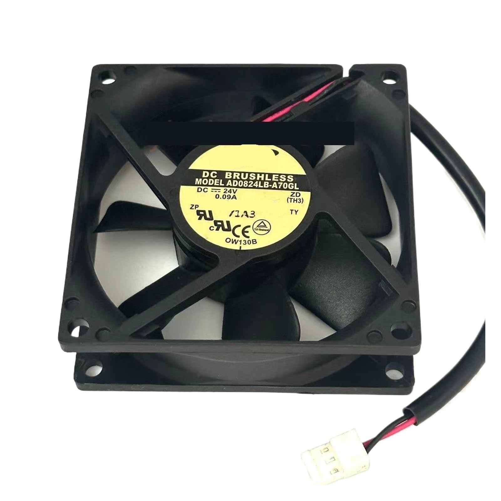 UITGVDQAT AD0824LB-A70GL DC 24V 0.09A 80x80x25mm 2-Wire Server Cooling Fan