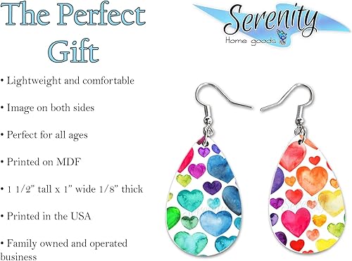 Vista 46 de Van Gogh - Juego de aretes colgantes divertidos Lindos aretes de joyería para niñas y mujeres Impresión de doble cara Regalo de cumpleaños