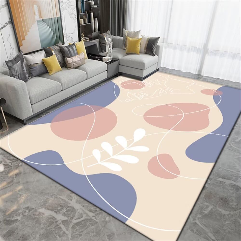 Tapis insonorisant violet-rose résistant qui ne se décolore pas pour salon et chambre