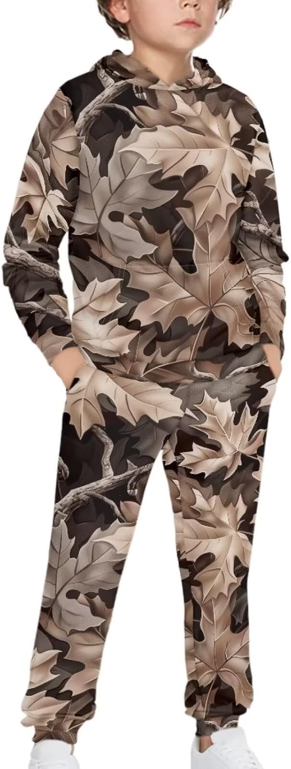 Boys Sweater Sets 5-12 Warm Sweatshirt and Sweatpants Joggers Set Hoodie Sweatshirt Tops and Leggings Sweatpants