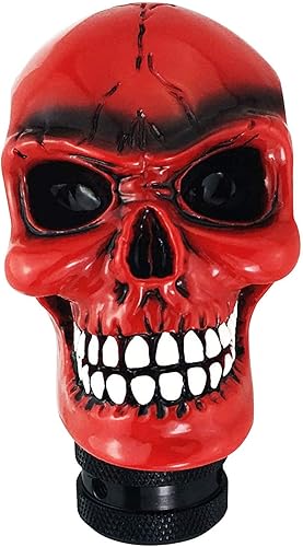 Miniatura 8 de Abfer Pomo de palanca de cambios de cráneo, pomos de palanca de cambios para automóvil, cabeza de cambio para vehículos de transporte manual