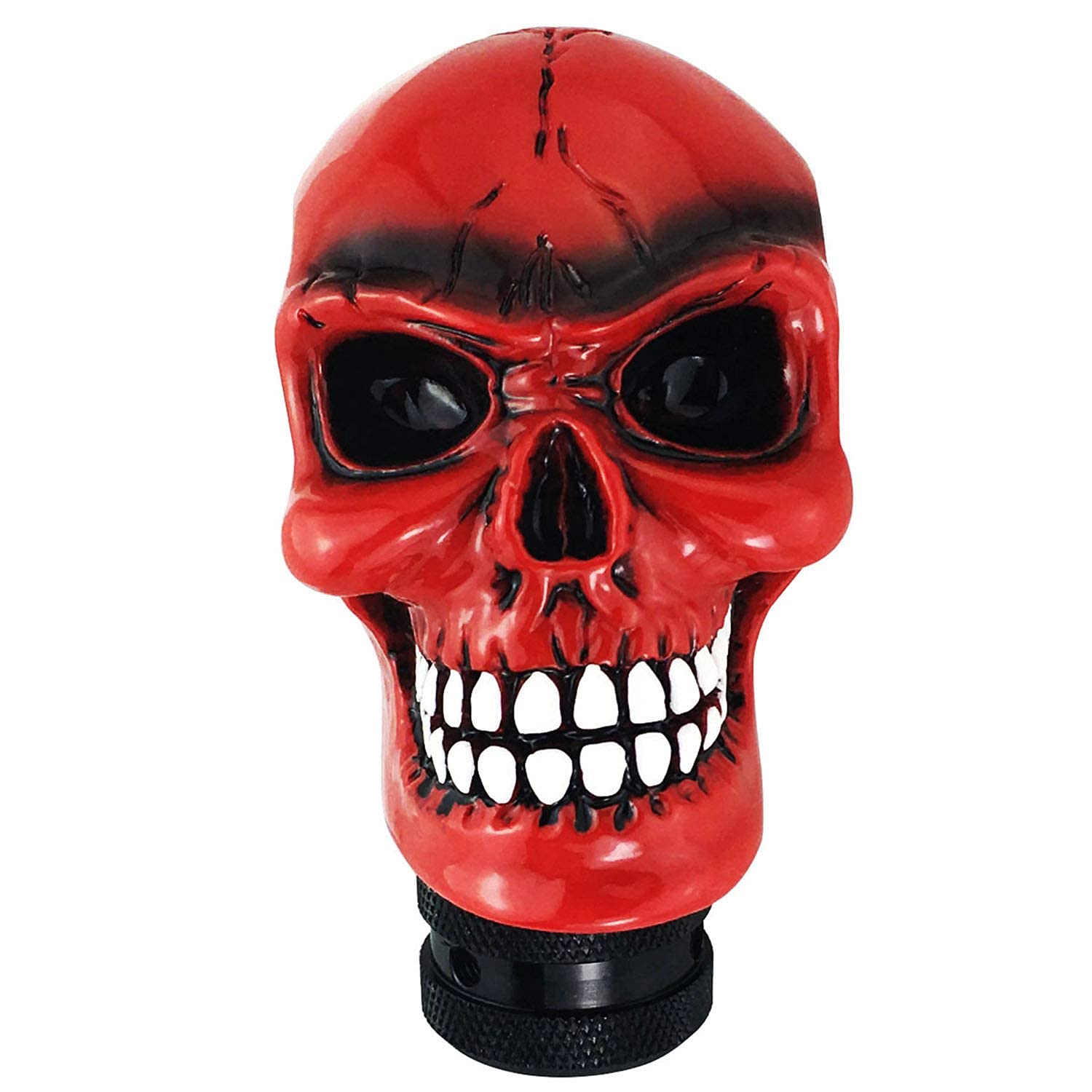 AbferSkull Shift Knob Car Gear Stick Shifter Knobs Red Shifting Lever Replace Fit Most Automatic Manual Truck Vehicles, Red