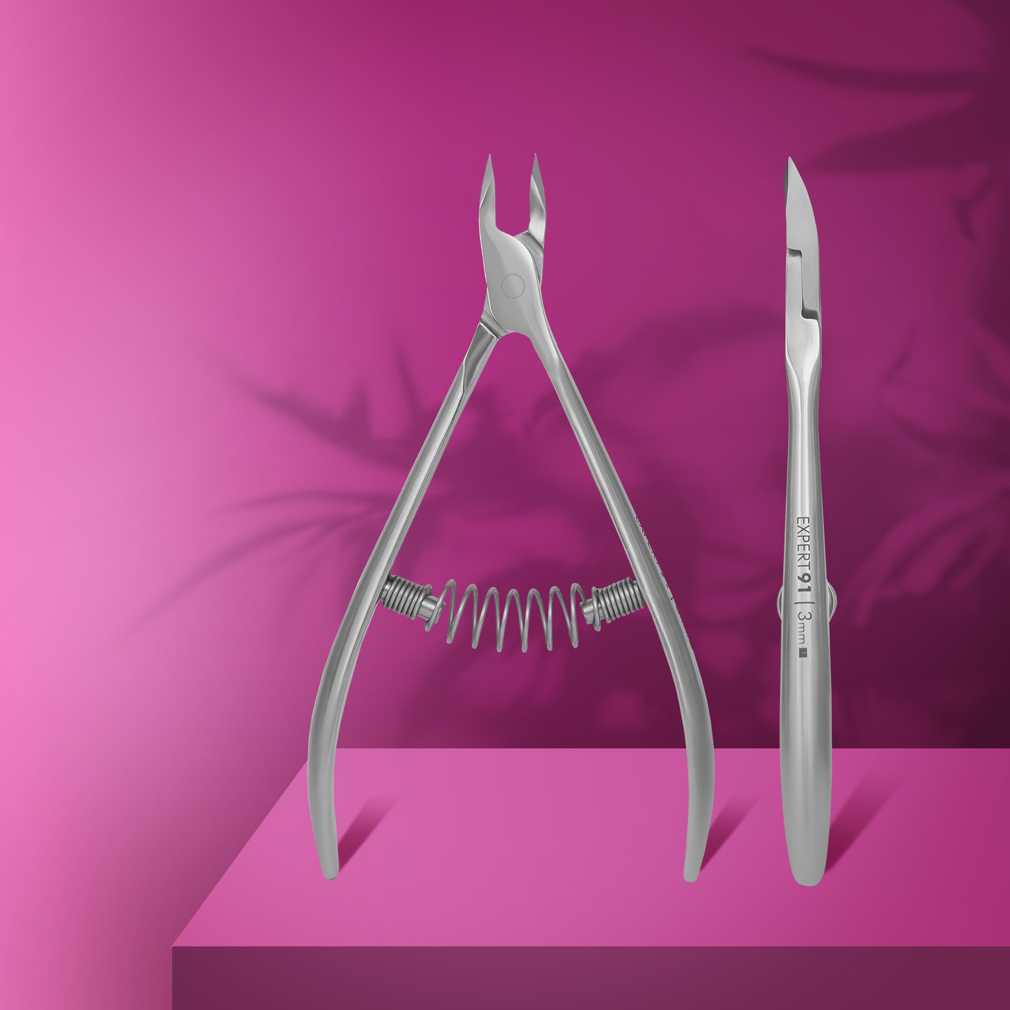 STALEKS PRO by Natury Nails Alicate profesional para cutículas 3 mm. Acero inoxidable. Expert (NE-91-3)