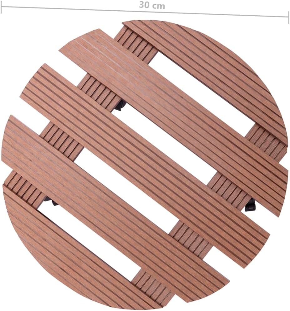 YAFF Plant Trolleys 2 pcs Brown 11.8"x3" WPC (5.896lbs)