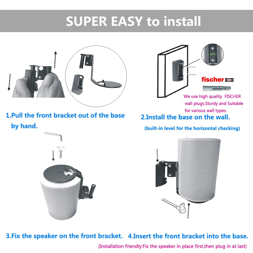 Wall Mount Bracket For Sonos Era 300 Speaker (Swivel Curacao