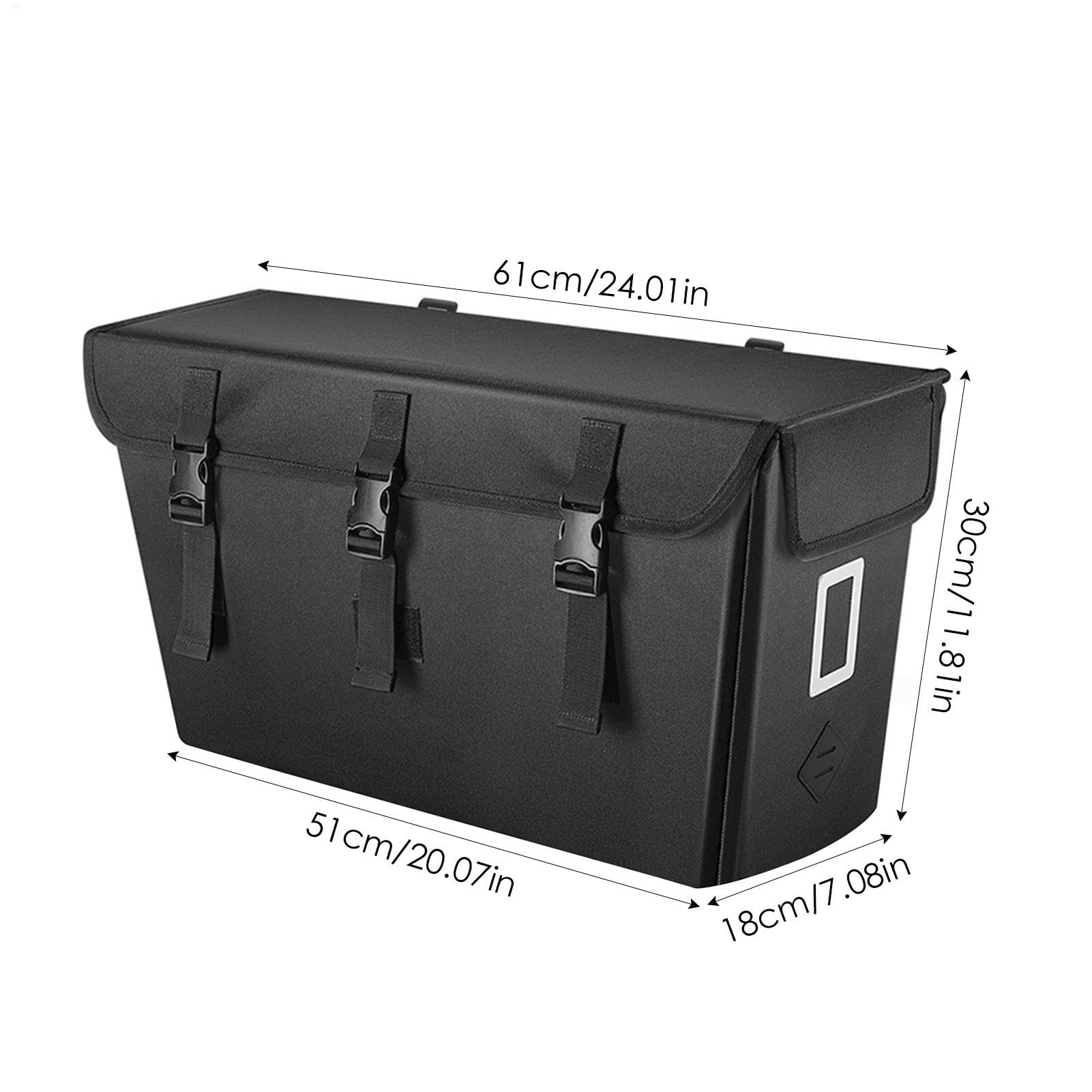 Amazon.co.jp: リアラック用 E サイクリングバッグ、ブラック E 
