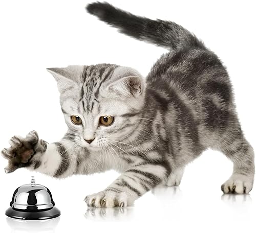 Miniatura 6 de Paquete de 8 campanas de escritorio de metal de 4 pulgadas, campanas de servicio para cocina, restaurante, bar, hotel, escuela, recepción, áreas de