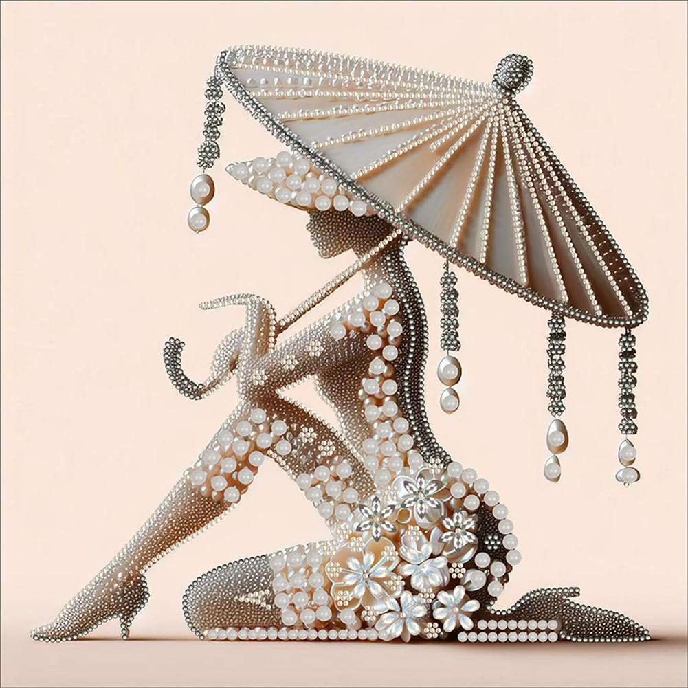 Fiorky 5D DIY Diamond Painting Lady, fortial Special Shaped Drill Diamond Painting Kit Lady Decoration Gem Art for Home Wall Decoration Gift 40x40cm
