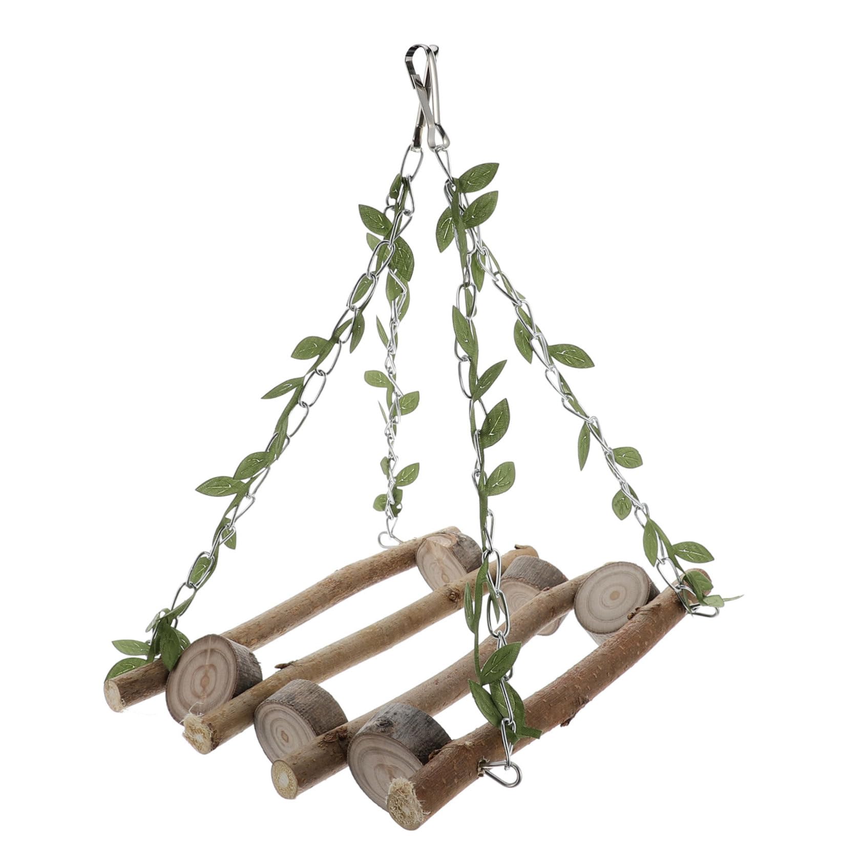YARNOW 3 Piezas Loro De Juguete Los Juguetes Que Se Mueven Juguete Mecedora Loro Pájaro Columpio De Juguete Juguetes De Escalada Columpio De Pájaro De Madera El Columpio Escalera Colgante