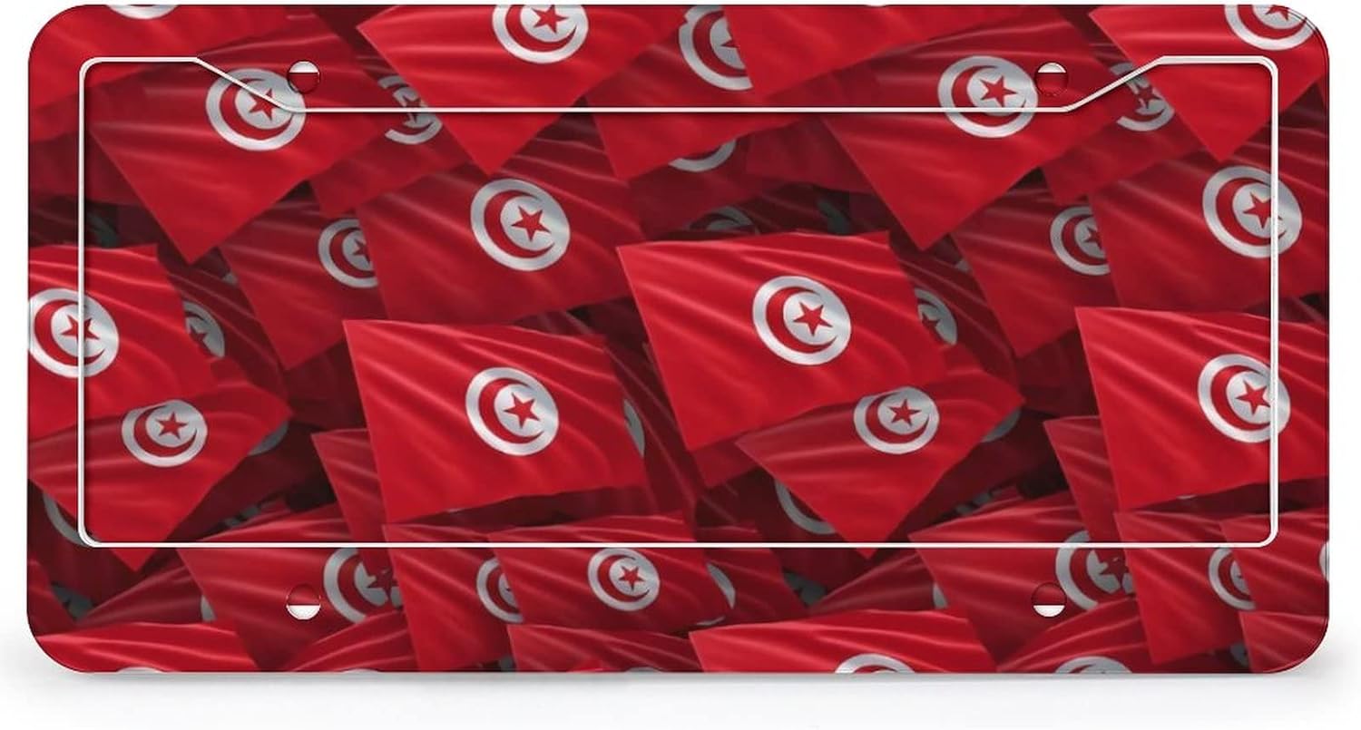 License Plate, Turkey Flag Aluminum Car Decoration License Plate Frame