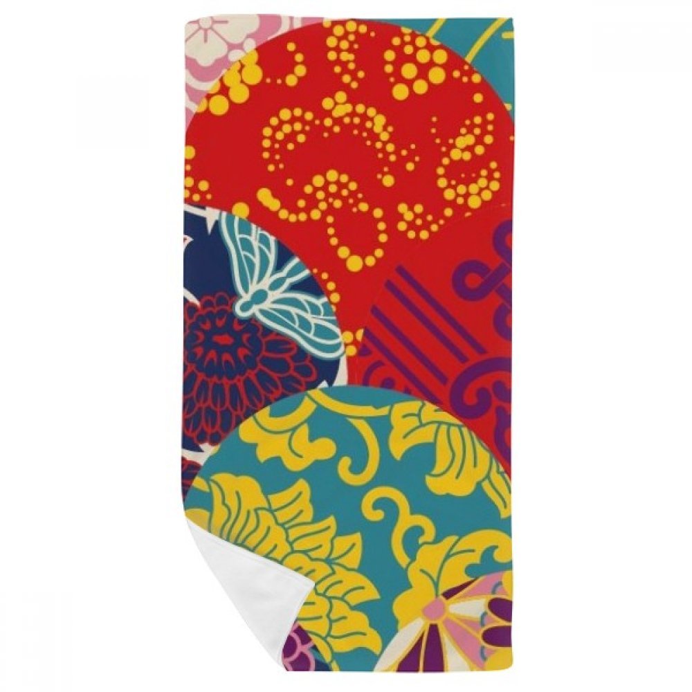 Serviette de bain style japonais fleur pour votre rituel bien-être spa